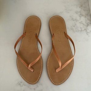J.Crew leather Capri flip flops